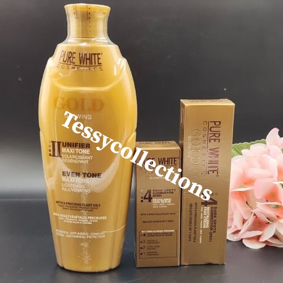 Skincare Pure White Gold Body Lotion 40ml Oil Tube Cream 3 In 1